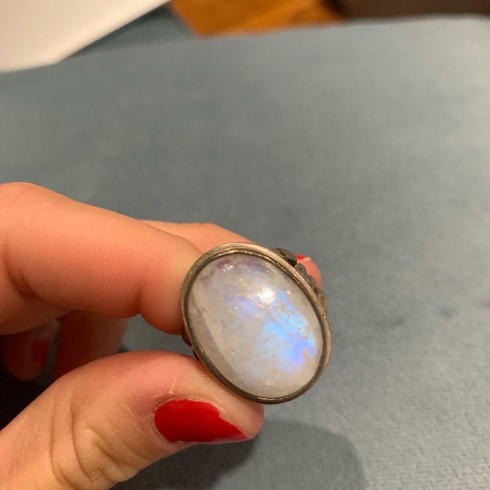 Moonstone ring sterling silver